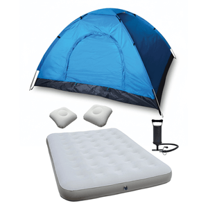 Carpa Iglú 4p Colchón 2 Plazas + Inflador + 2 Almohadas