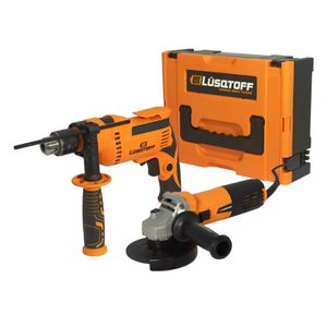 Kit Amoladora Angular + Taladro Percutor Katl-8 De Lusqtoff