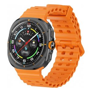 Reloj Smartwatch Inteligente Noga Sw23 Silicona Bluetooth Negro con Naranja