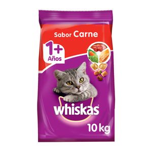 WHISKAS ALIMENTO SECO PARA GATO ADULTO SABOR CARNE 10KG