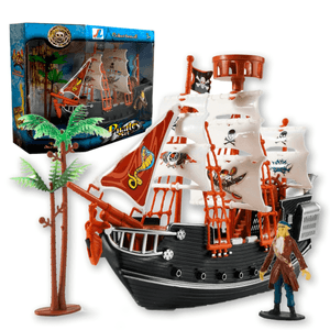 Set Barco Pirata De Lujo Incluye Pirata Y Accesorios
