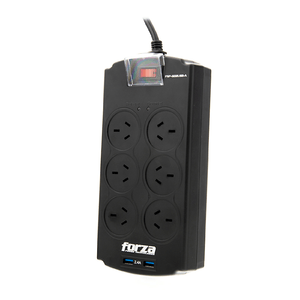 PROTECTOR DE SOBRETENSION FORZA FSP-602USB-A 220V 1250J 6-IRAM X2USB