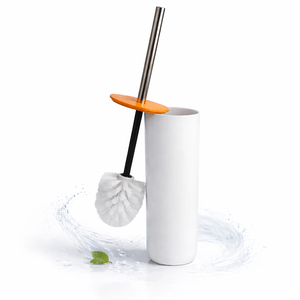 Escobilla Cepillo Limpia Inodoro Con Tapa Bambú Hogar Actual