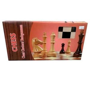 Juego De Mesa Ajedrez Damas Backgammon Madera 3 En 1 Viaje