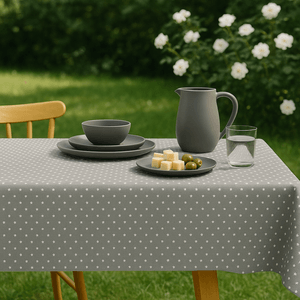 Mantel Antimancha Impermeable Español 1,40 mts Rollo Tela - Estrellas blancas