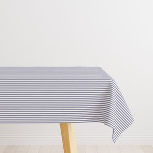 Mantel Antimancha Impermeable Español 1,40 mts Rollo Tela - Rayas Blancas y Negras