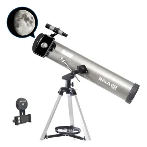 Telescopio Reflector Con Trípode Y Porta Cel F700x76 Galileo Gris