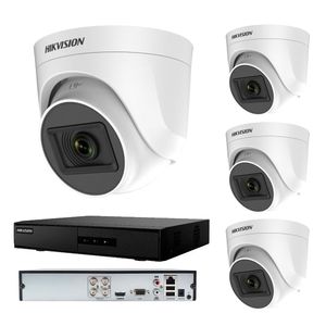 Kit De 4 Cámaras De Seguridad Y Grabadora DVR HIKVISION