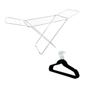 Tender Acero Alas 170x97+10 Perchas Terciopelo Hogar Actual