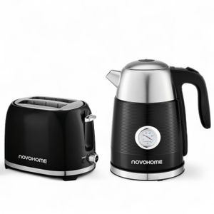 Combo Vintage Novohome Pava Eléctrica 1.7L + Tostadora 2 Reb