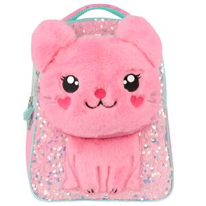 Mochila De Espalda 12" Lentejuelas Furry Pets Fucsia