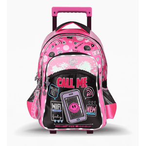 Mochila Carro Footy Call Me 18” con Luz Led Negro