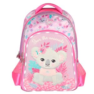 Mochila Espalda Footy Koala 18” con Luz Led Lila