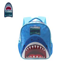 Mochila Espalda 12 Pulgadas Shark Attack Tiburón Celeste