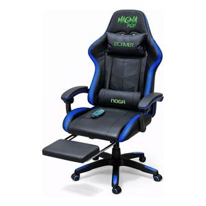 SILLA GAMER NOGA MAGMA RGB MASAJEADORA CON LUCES Y APOYA PIE