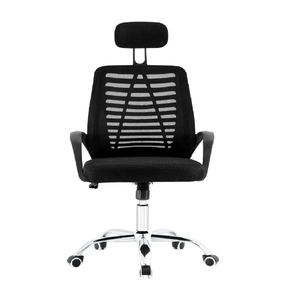 Silla Ergonómica De Oficina BM-OC12 Con Cabezal Negro Tela Mesh