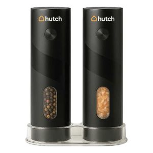 Set Molinillos Eléctrico Hutch - Salero y Pimentero C/Luz Negro MOLINILLOS-HUTCH