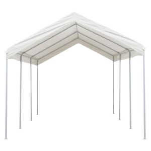 Gazebo blanco tipo garage Just Home Collection
