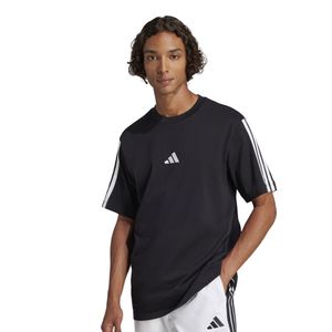 Remera Adidas Essentials 3 Stripes Hombre Moda Negro