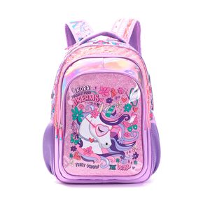 Mochila Espalda Skora Unicornio Dreams Con Llavero 18 Pulgadas