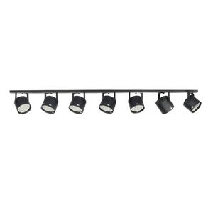 Aplique Techo Barral 7 Luces Spots Cilindro Ar111 220v Negro