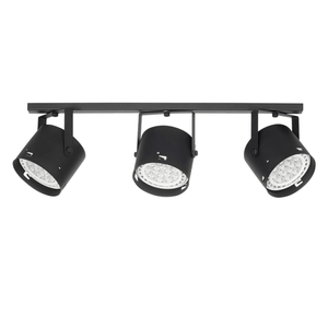 Aplique 3 Luces Ar111 Tacho Barral Riel Spot Movil Techo Negro