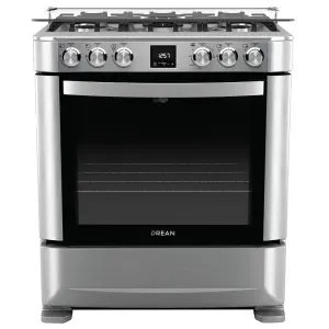 Cocina a Gas 76cm Inoxidable Luz Encendido Timer Tapa Grill Drean