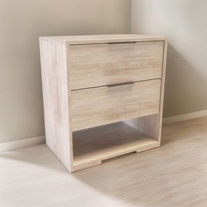 Mesa De Luz 2 Cajones Con Nicho Inferior. 60 X 55 X38 Dld 01