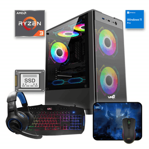 PC AMD RYZEN 3 3200G 16GB SSD 480GB WIN 11 TECLADO/MOUSE/AURICULARES/PAD