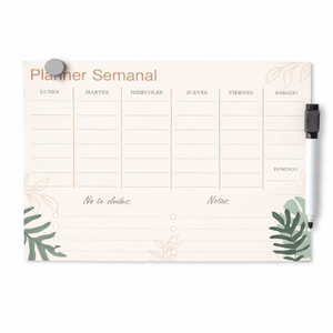 Planner pizarra  imantado magnetico con marcador