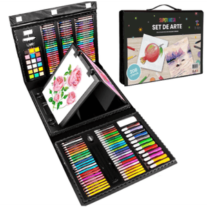 Set  208 piezas valija arte infantil dibujo pintura