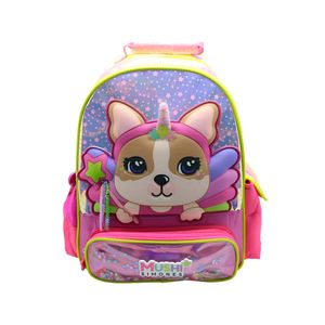 Mochila Escolar Simones Mushi Star Color Rosa 16 Pulgadas