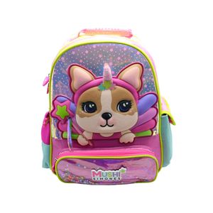 Mochila Escolar Simones Mushi Star Color Aqua 16 Pulgadas