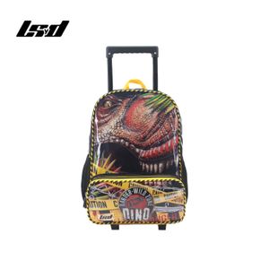 Mochila con Carro 16 Pulgadas Dino Danger Negra