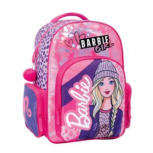 Mochila Barbie Espalda  Animal Print Fucsia 18 Pulgadas