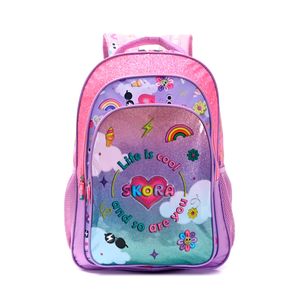 Mochila Espalda Skora Letter Is Cool De 18 Pulgadas Con Llavero