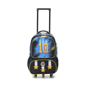 Mochila de Messi con Carrito Negra 18" Material EVA Premium