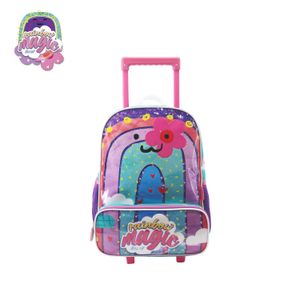 Mochila con Carro Rainbow Magic Violeta  16 Pulgadas
