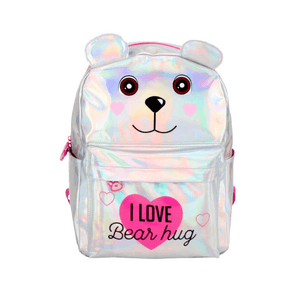 Mochila Espalda 14” Oso Plateado