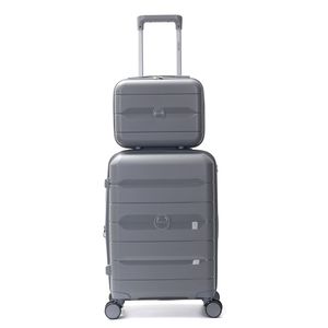 SET DE VALIJA SKORA 39764 C/BEAUTY CASE RIGIDA GRIS