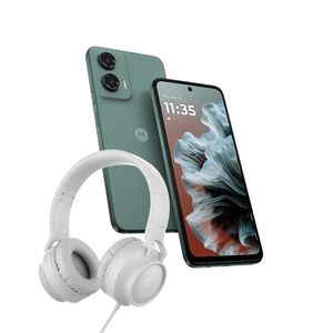 Combo de Celular Motorola Moto G35 Gris 4+256gb + Auriculares Vincha Dekkin