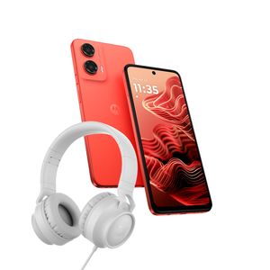 Combo de Celular Motorola Moto G35 Guava Red 4+256gb + Auriculares Vincha Dekkin
