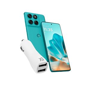 Combo de Celular Motorola Moto Edge 60 fusion Aqua 8+256gb + Cargador USB Dekkin