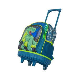 Mochila con carro carrito 18 pulgadas escolar reforzada con ruedas carrito y base modelo Dinosaurio
