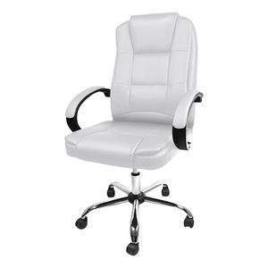 Silla De Escritorio Ejecutiva Ergonómica Acolchada de Eco cuero