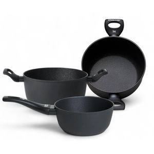 Set de Cacerolas Antiadherentes Tvs Virtus 3 Pzs Inducción