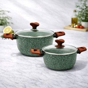 Set Cacerolas C/Tapa Antiadheren. Tvs Natura 4 Pzs Inducción