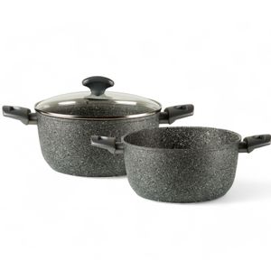 Set de Cacerolas Antiadheren. Tvs Mineralia 3 Pzs Inducción