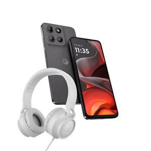 Combo de Celular Motorola Moto G15 Gravity Gray 4+128GB + Auriculares Vincha Dekkin Cable USB-C
