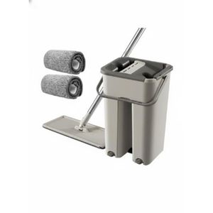 Mopa Plana Trapeador Lampazo con Balde Enjuague y Secado Mokka Waggs